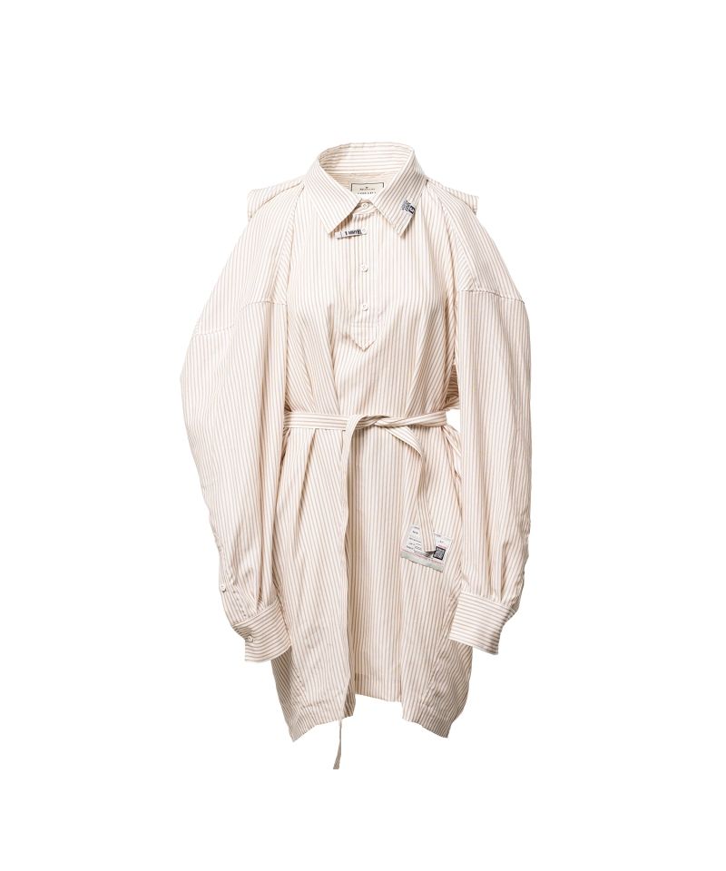 Vest Combined Stripe Shirt Dress