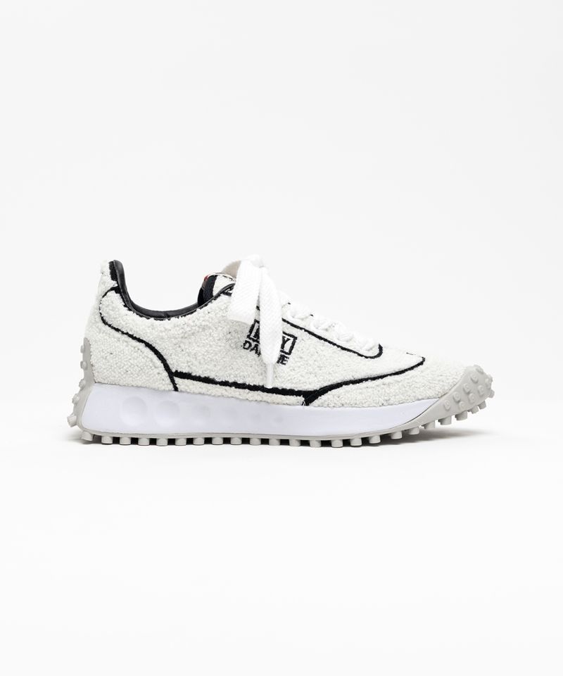 "DAPHNE" OG Sole Chenille Embroidey Canvas Low-top Sneaker