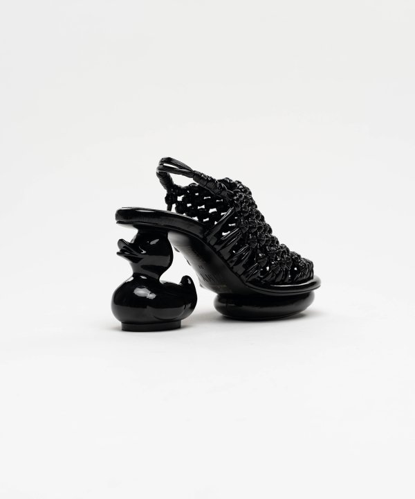 Duck Heel Intrecciato Sandals