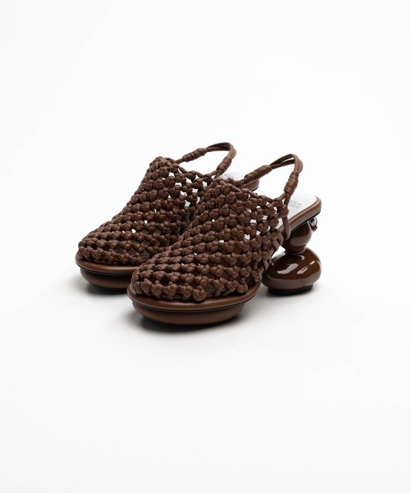 Duck Heel Intrecciato Sandals