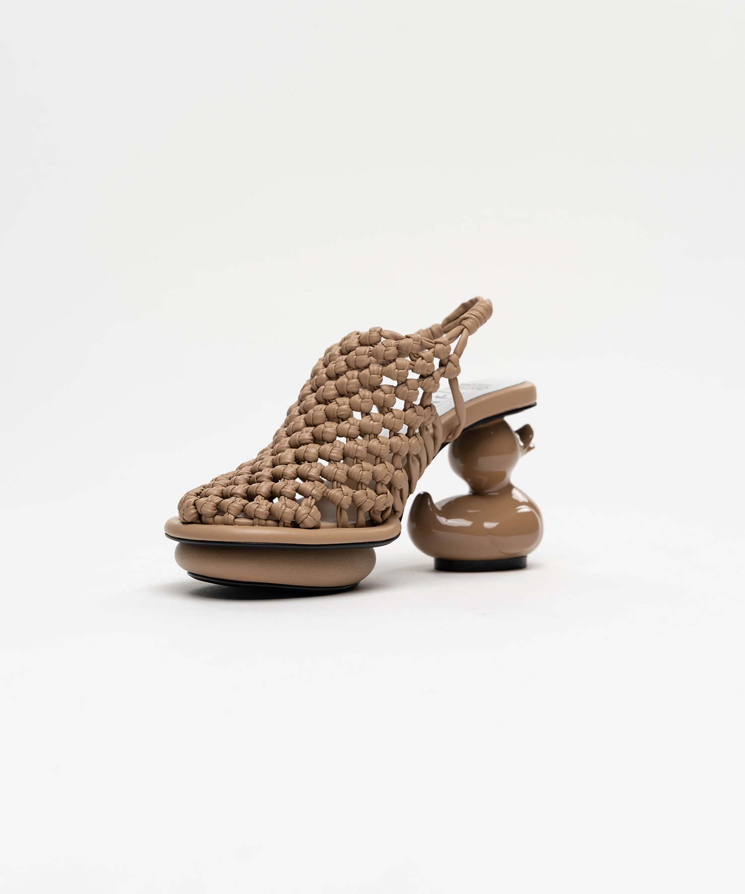 Duck Heel Intrecciato Sandals