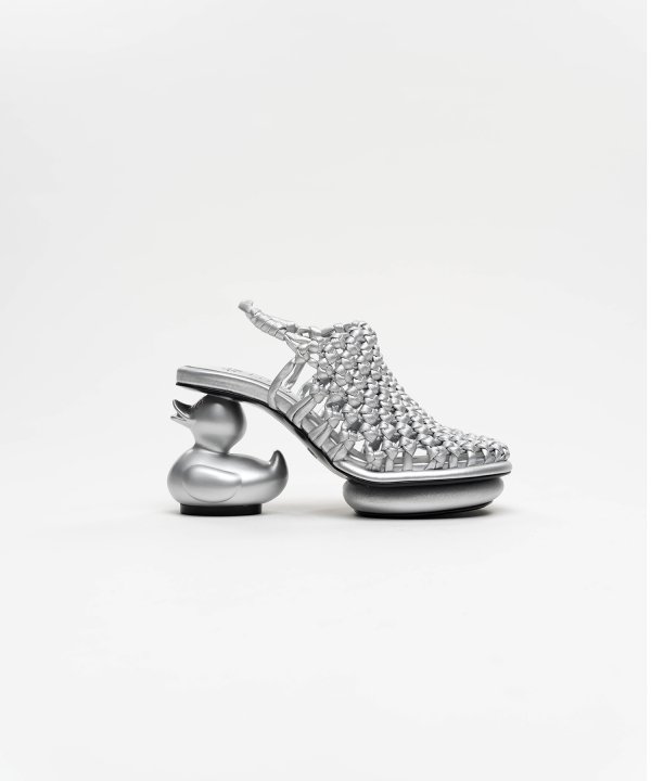 Duck Heel Intrecciato Sandals