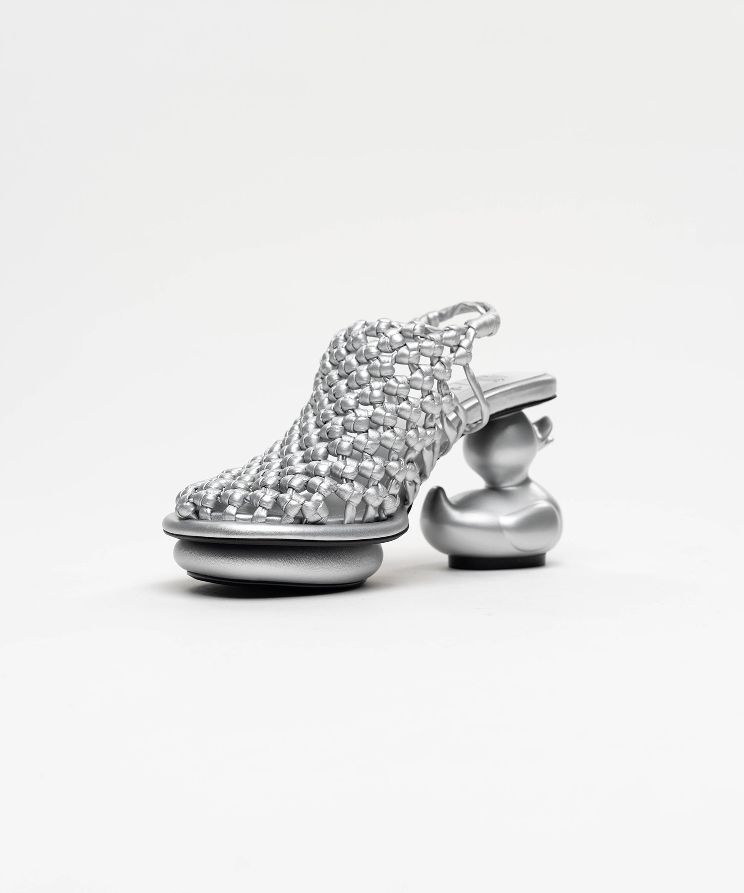 Duck Heel Intrecciato Sandals