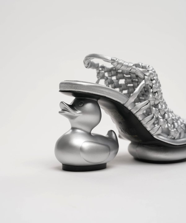 Duck Heel Intrecciato Sandals