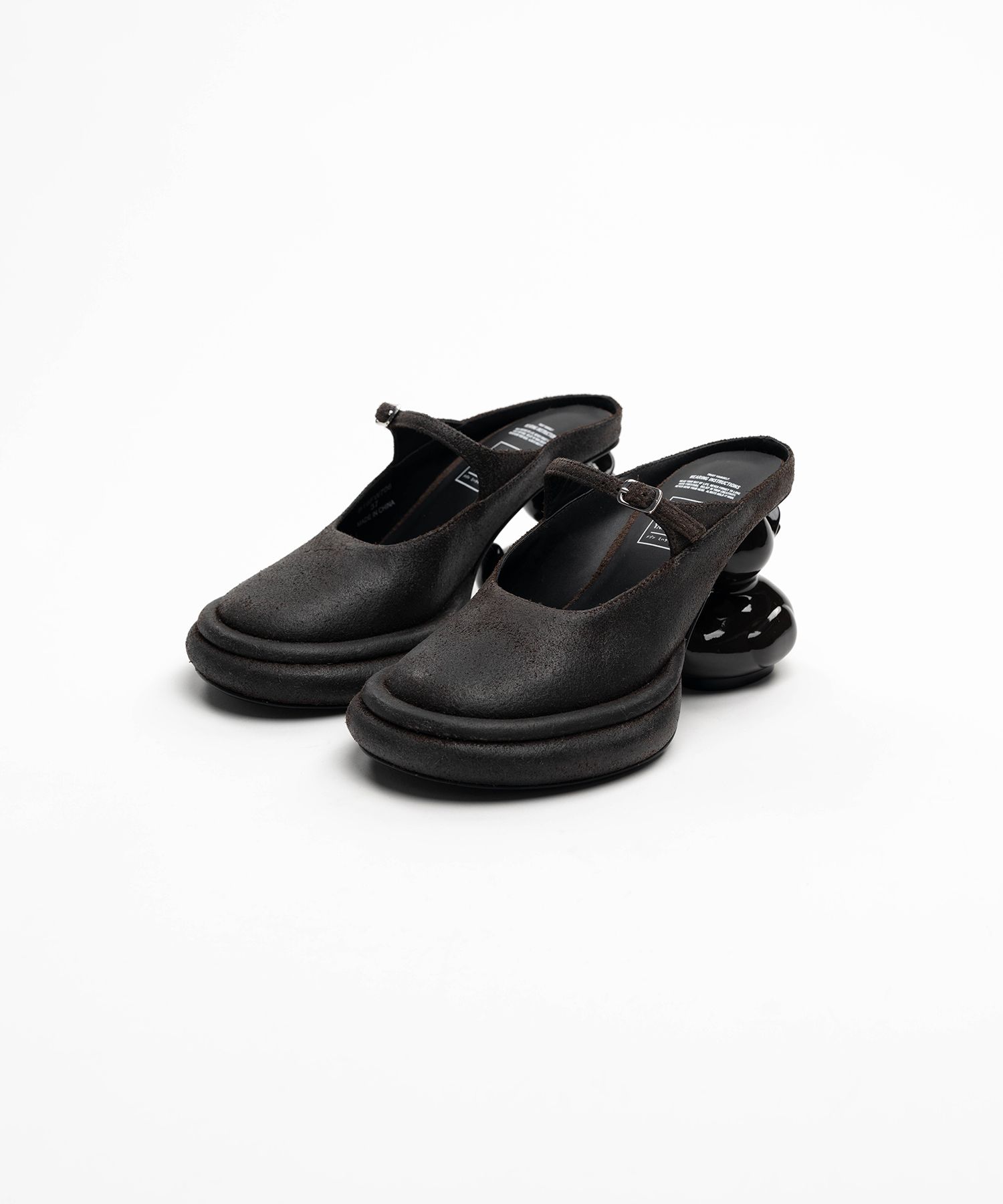 Duck Heel Suede Mule