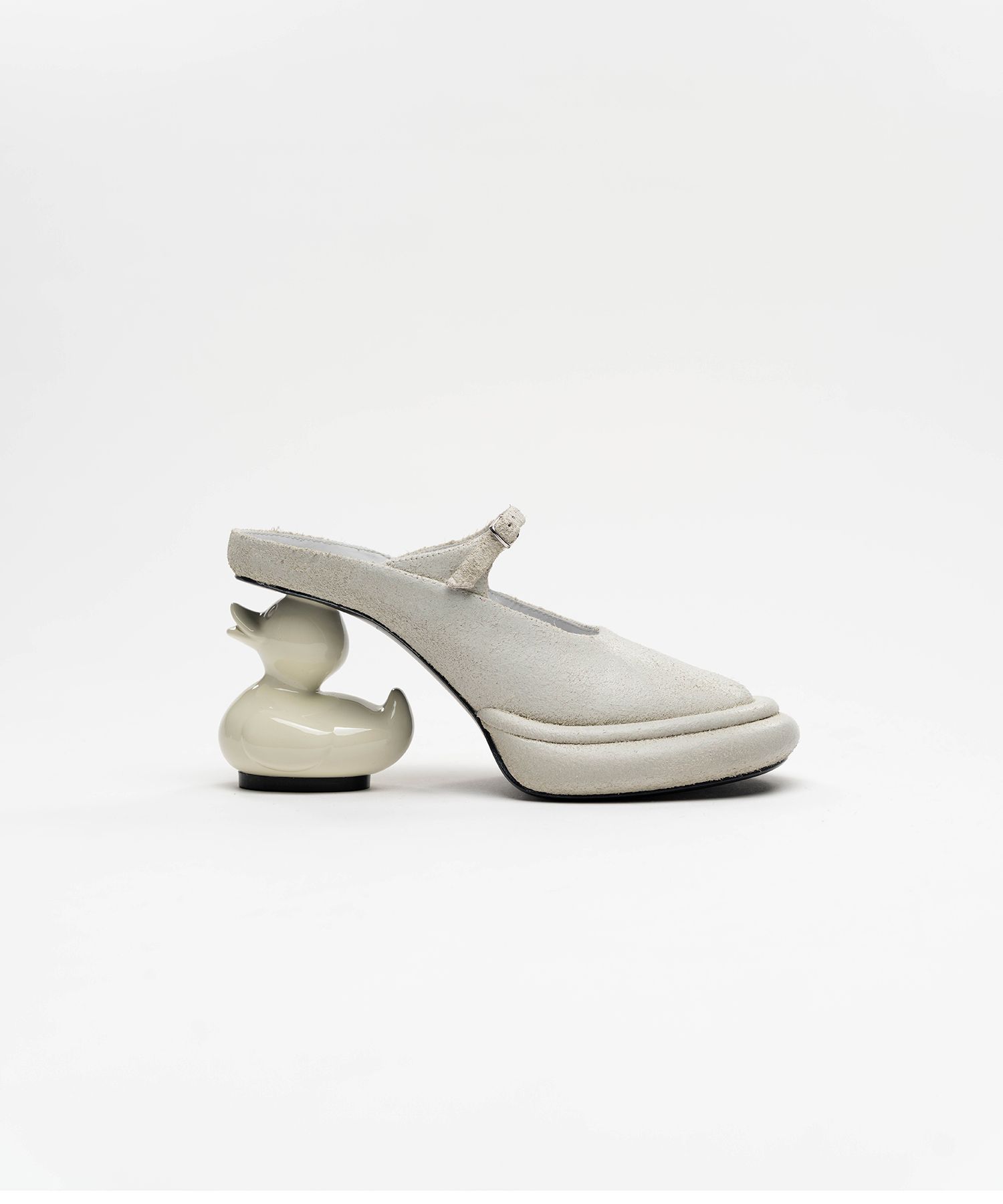 Duck Heel Suede Mule