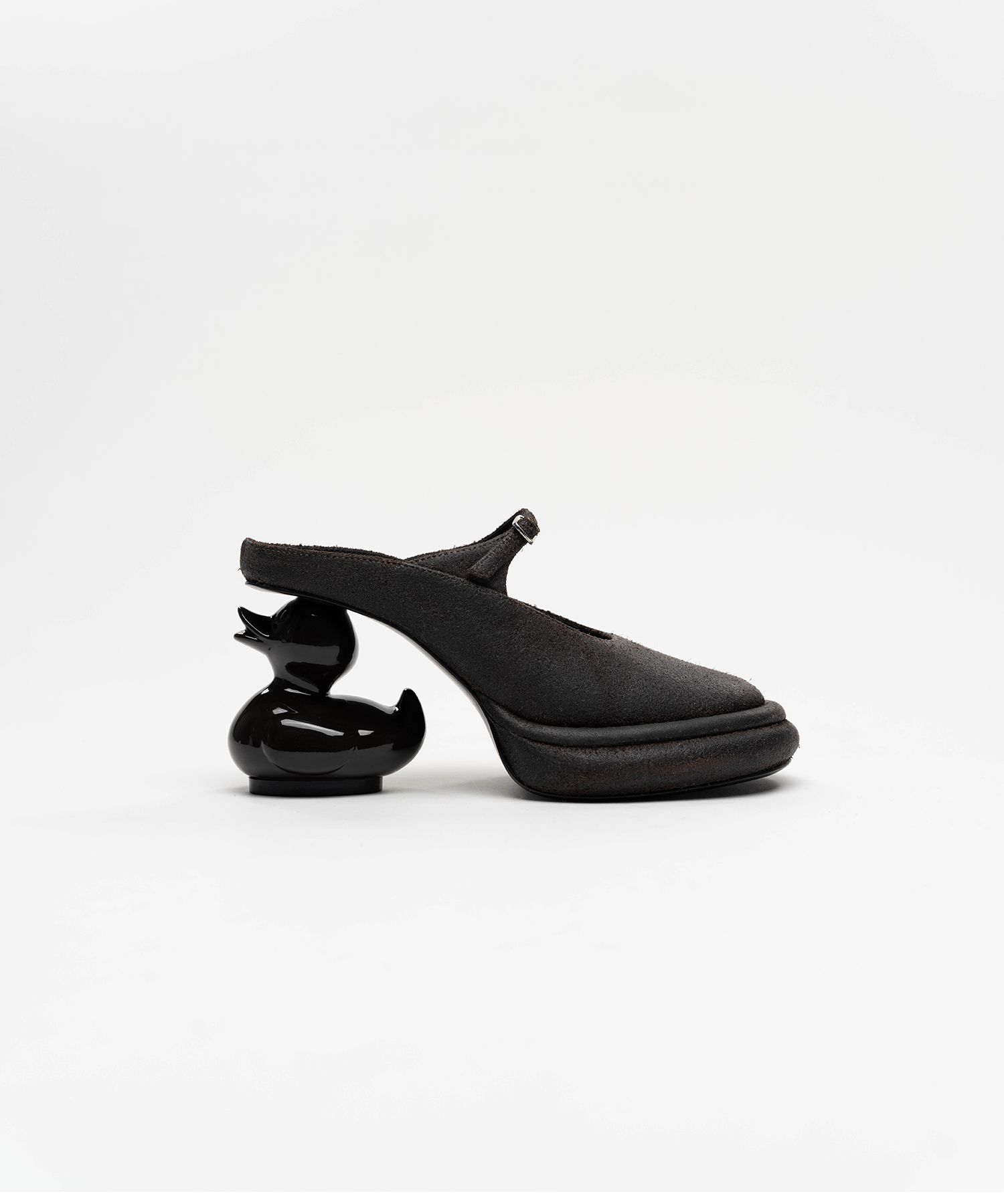 Duck Heel Suede Mule