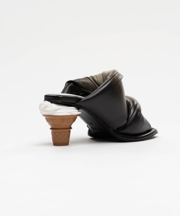 Soft Serve Heel Distressed Puffer Sandals