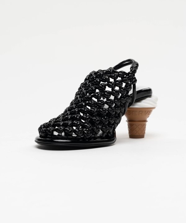 Soft Serve Heel Intrecciato Sandals