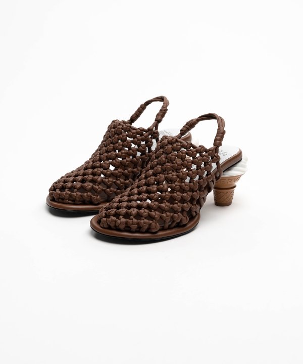 Soft Serve Heel Intrecciato Sandals