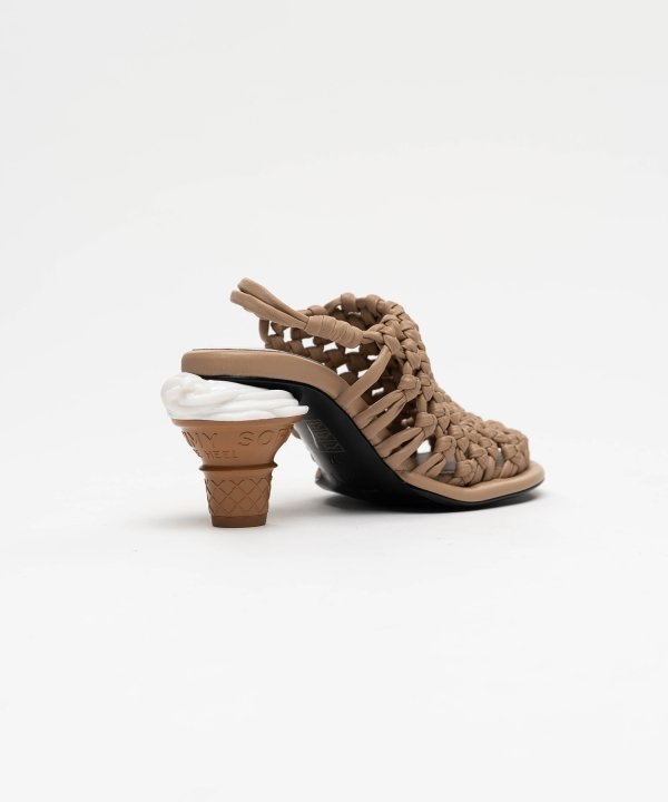 Soft Serve Heel Intrecciato Sandals