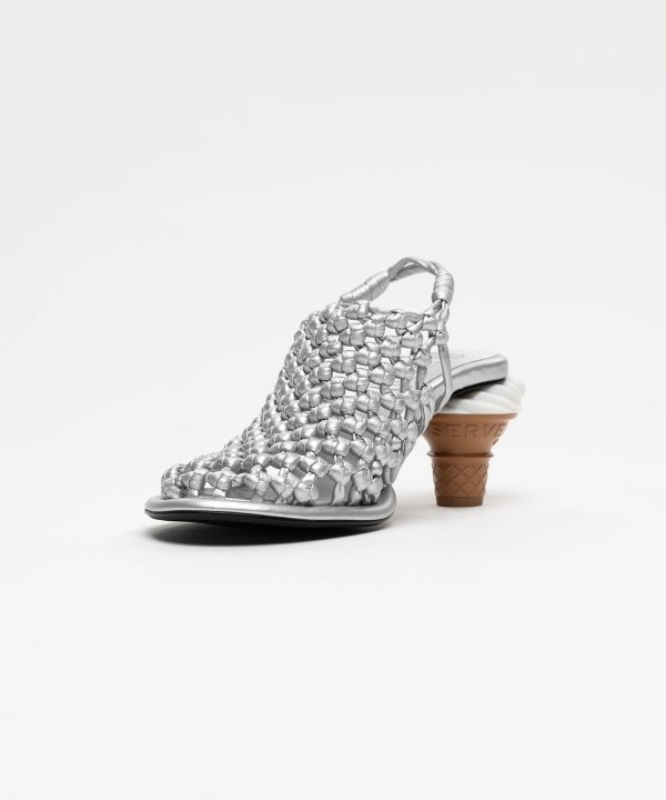 Soft Serve Heel Intrecciato Sandals