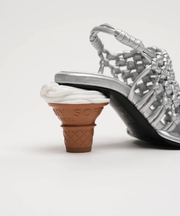 Soft Serve Heel Intrecciato Sandals