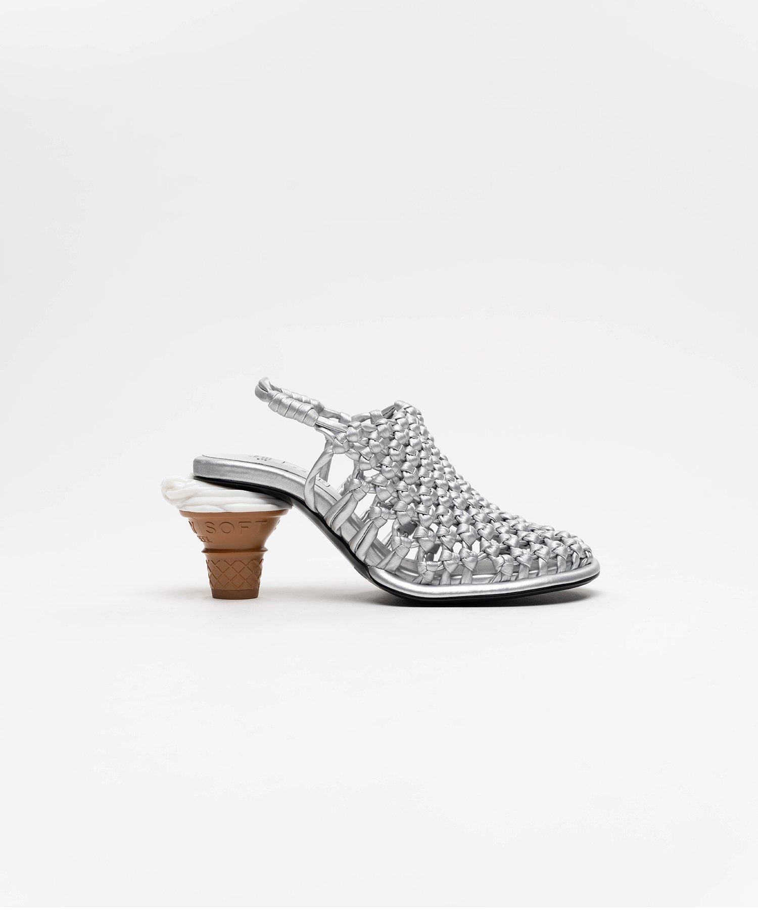 Soft Serve Heel Intrecciato Sandals