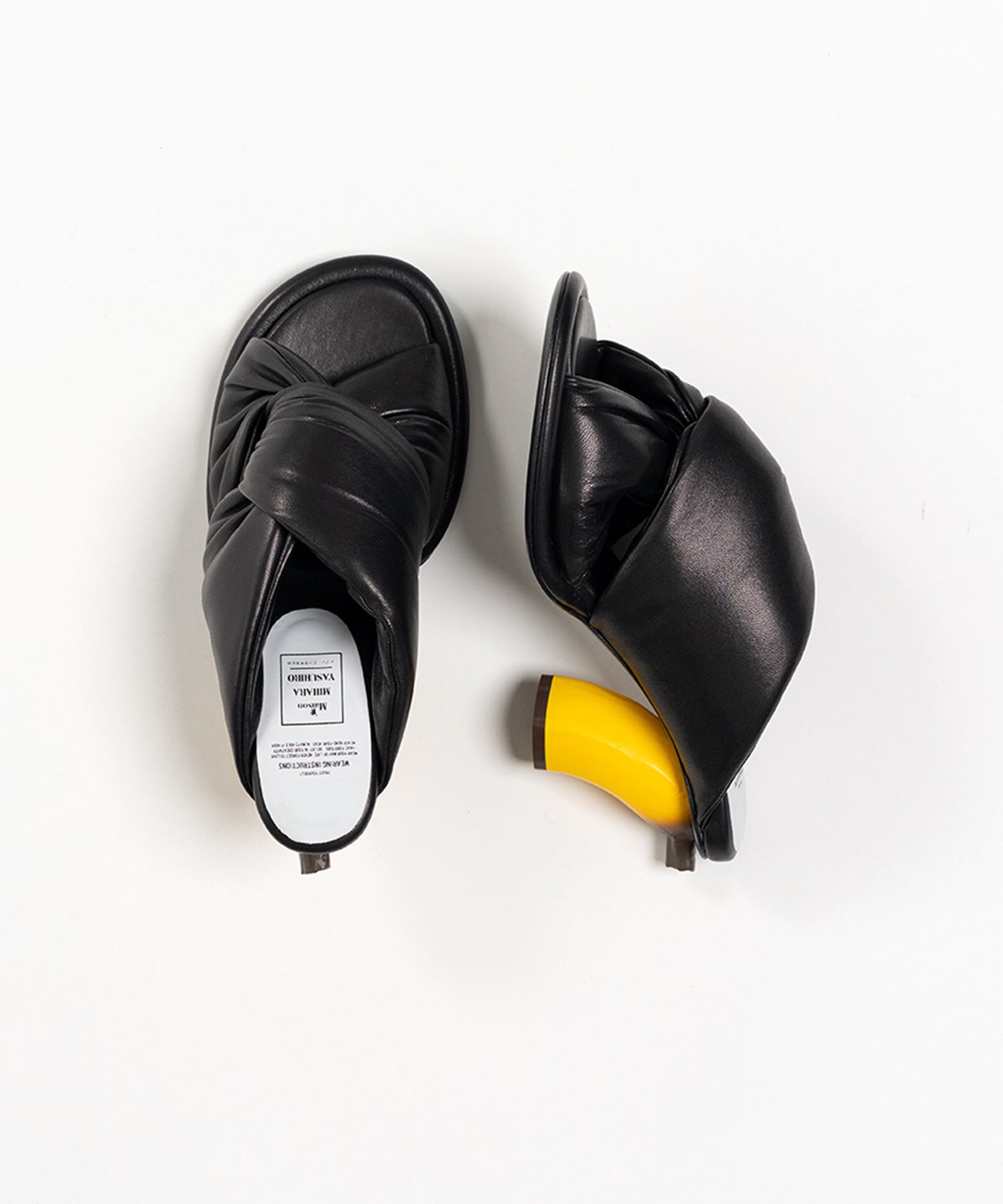 Banana Heel Puffer Sandals