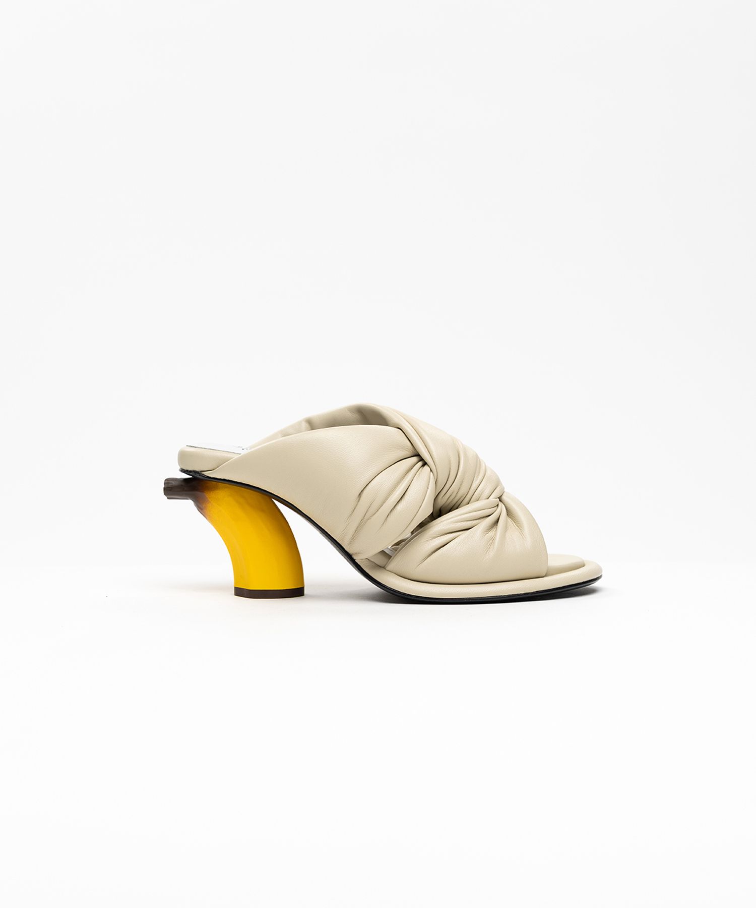 Banana Heel Puffer Sandals