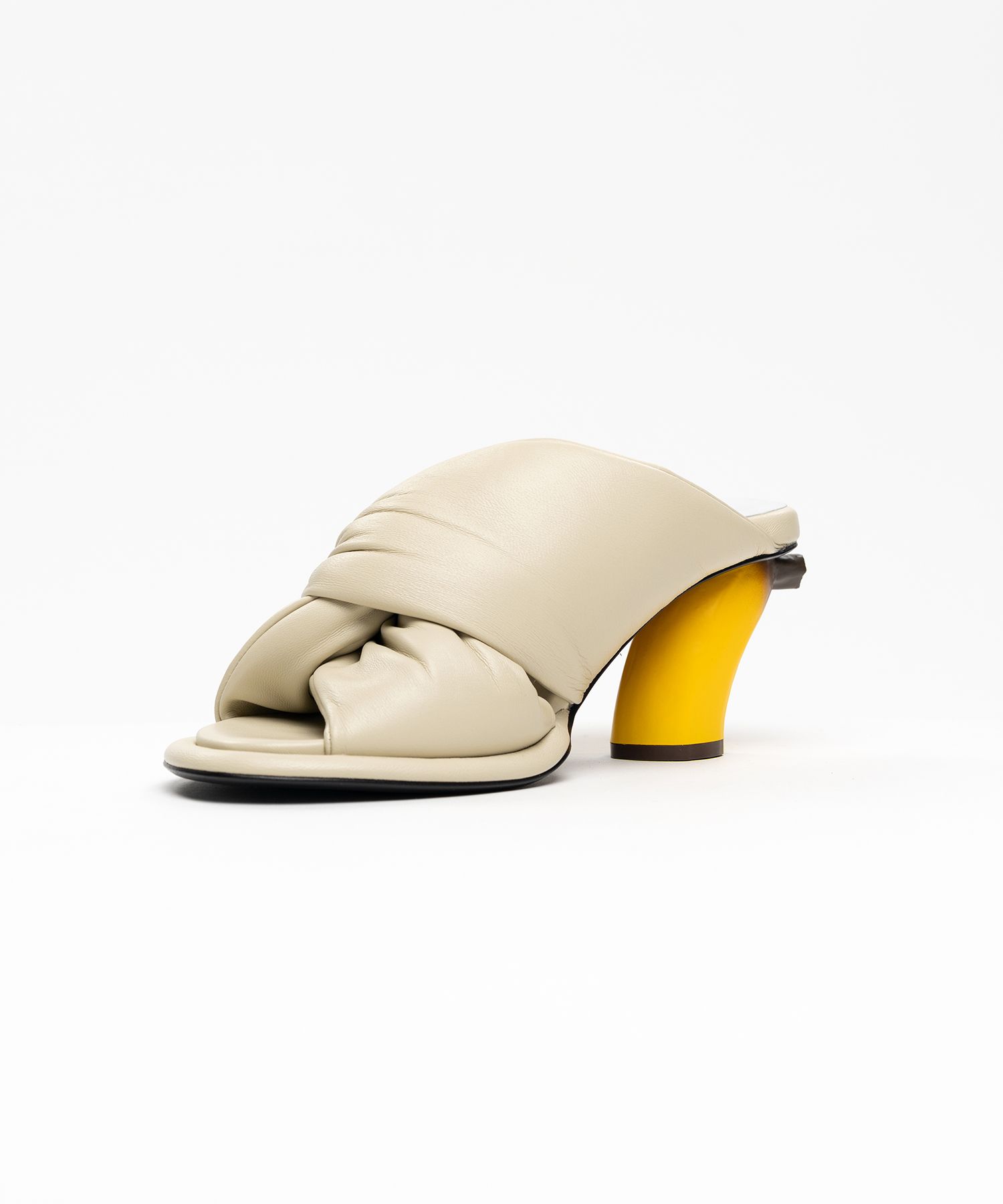Banana Heel Puffer Sandals