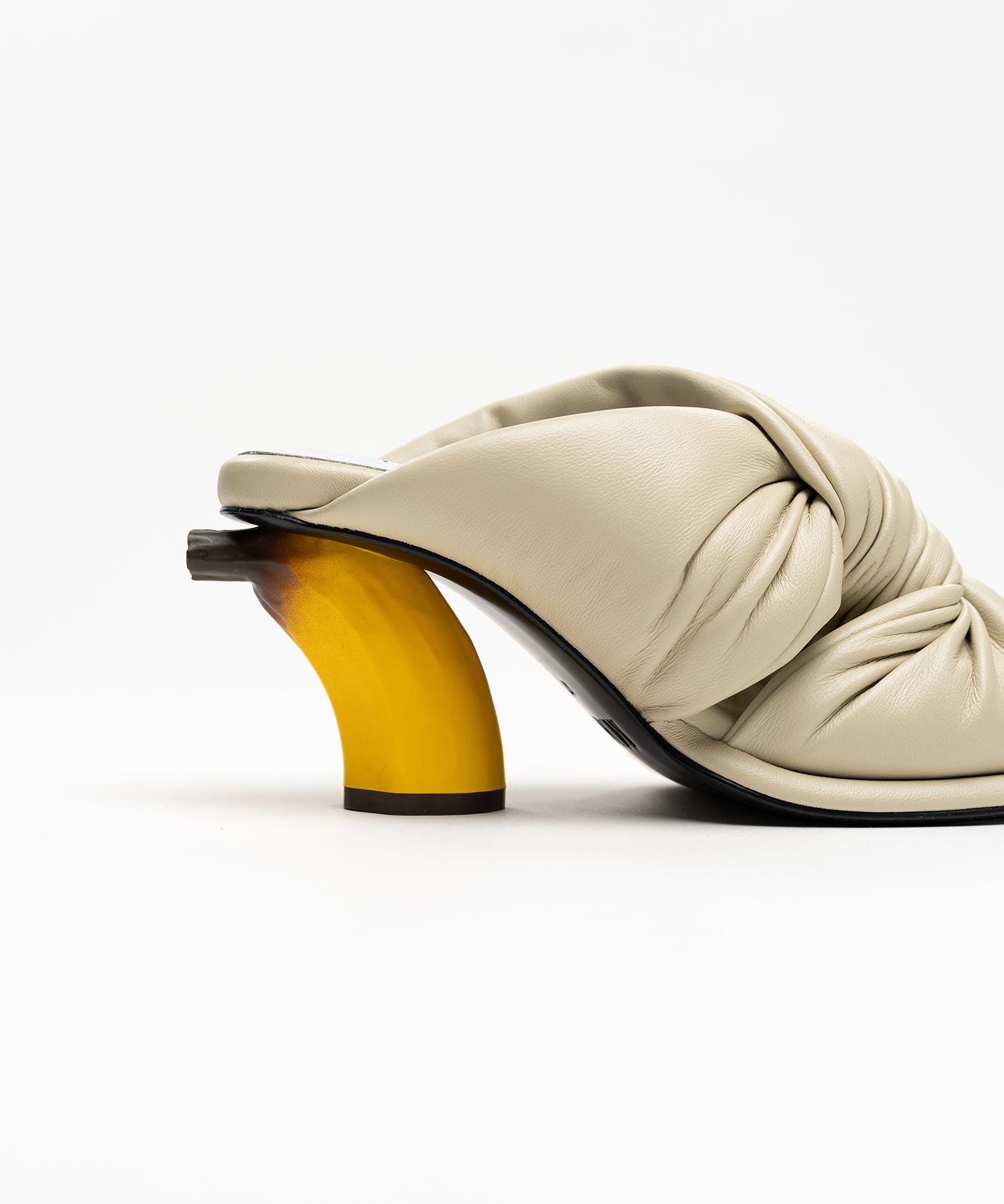 Banana Heel Puffer Sandals