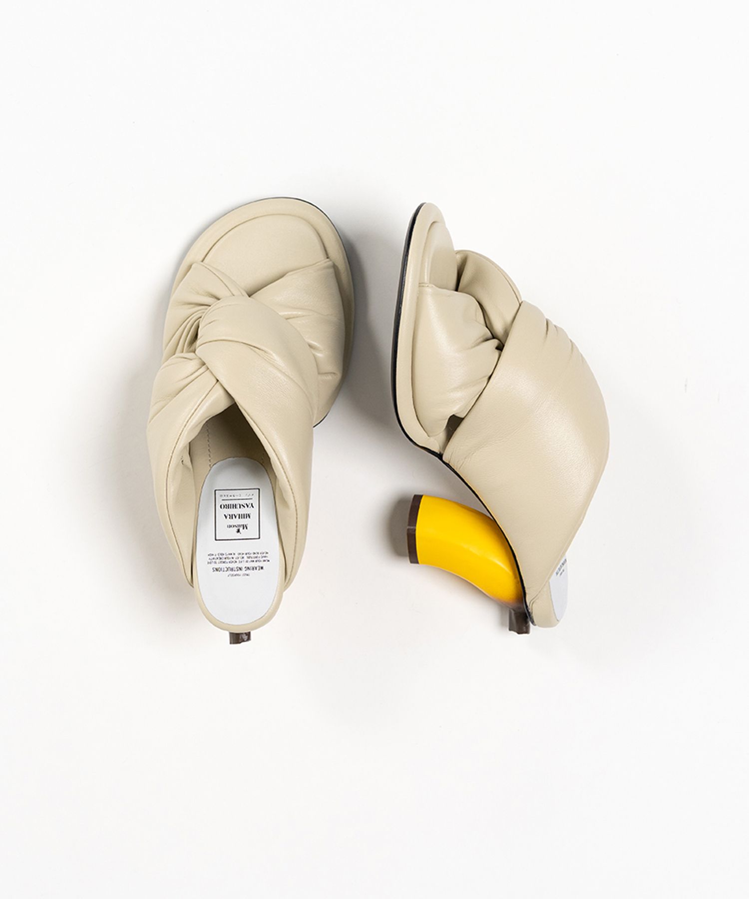 Banana Heel Puffer Sandals