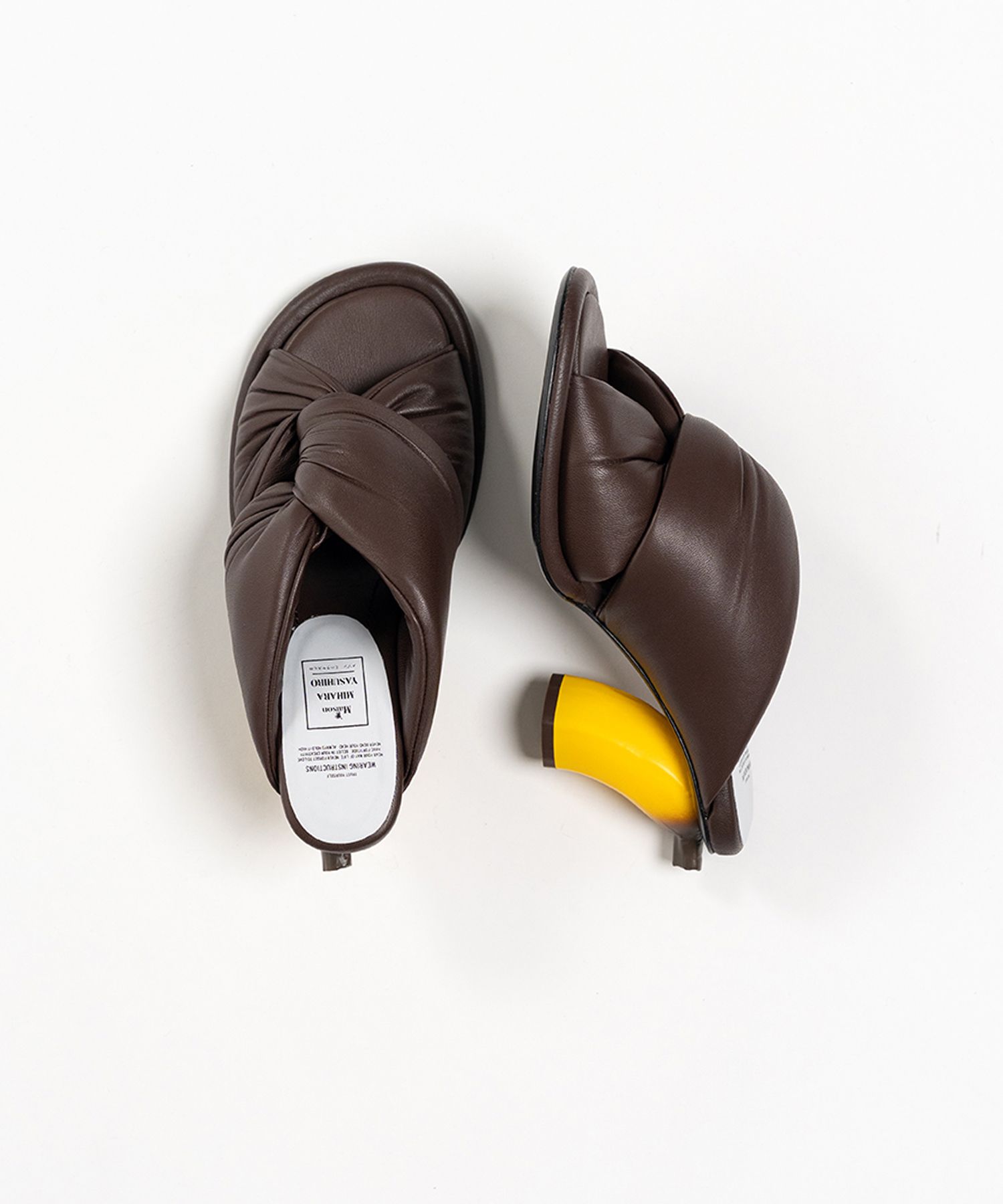 Banana Heel Puffer Sandals