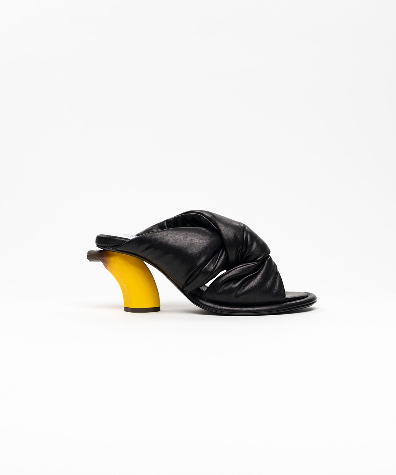 Banana Heel Puffer Sandals