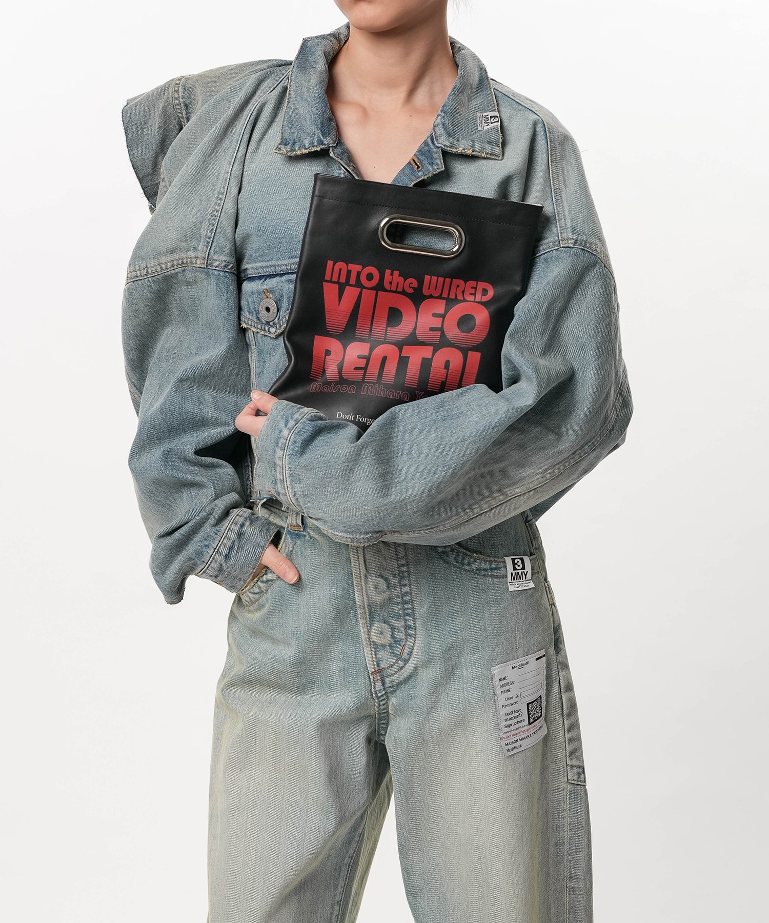 Shopping Bag Motif Pin Heel Boots