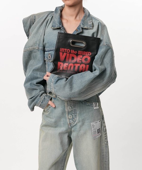 Shopping Bag Motif Pin Heel Boots