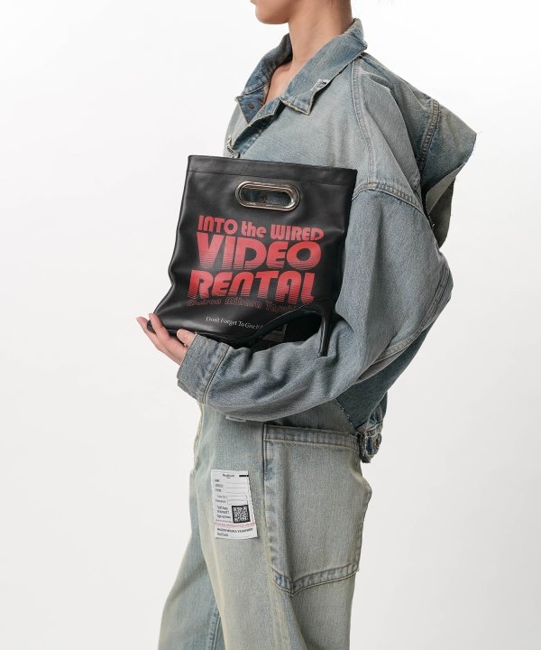 Shopping Bag Motif Pin Heel Boots