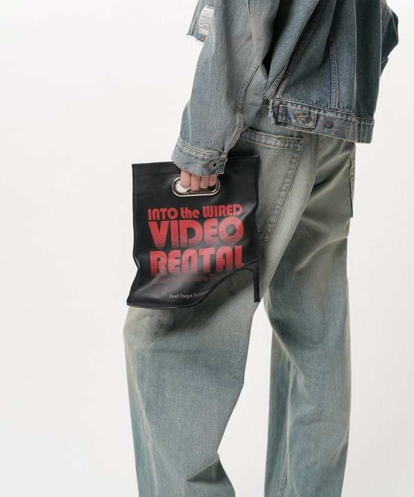 Shopping Bag Motif Pin Heel Boots