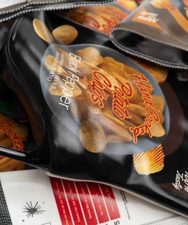 Potato Chips Package Detail Pin Heel Boots