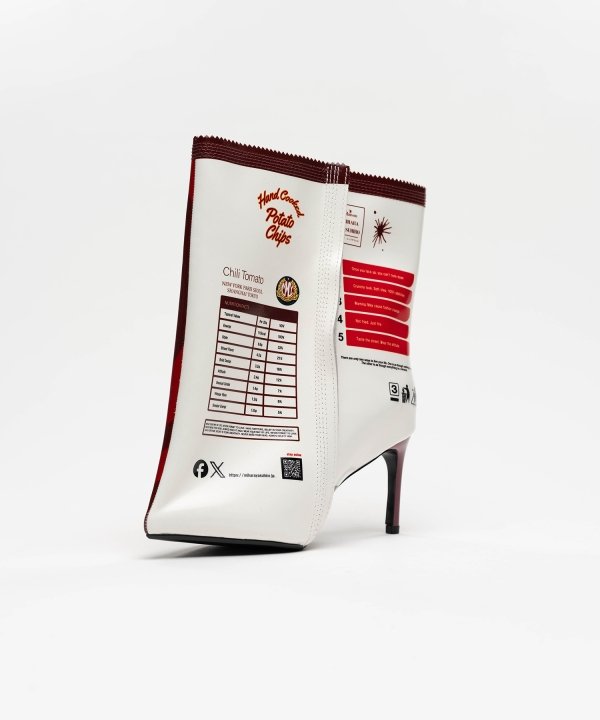 Potato Chips Package Detail Pin Heel Boots