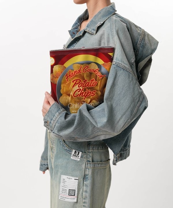 Potato Chips Package Detail Pin Heel Boots