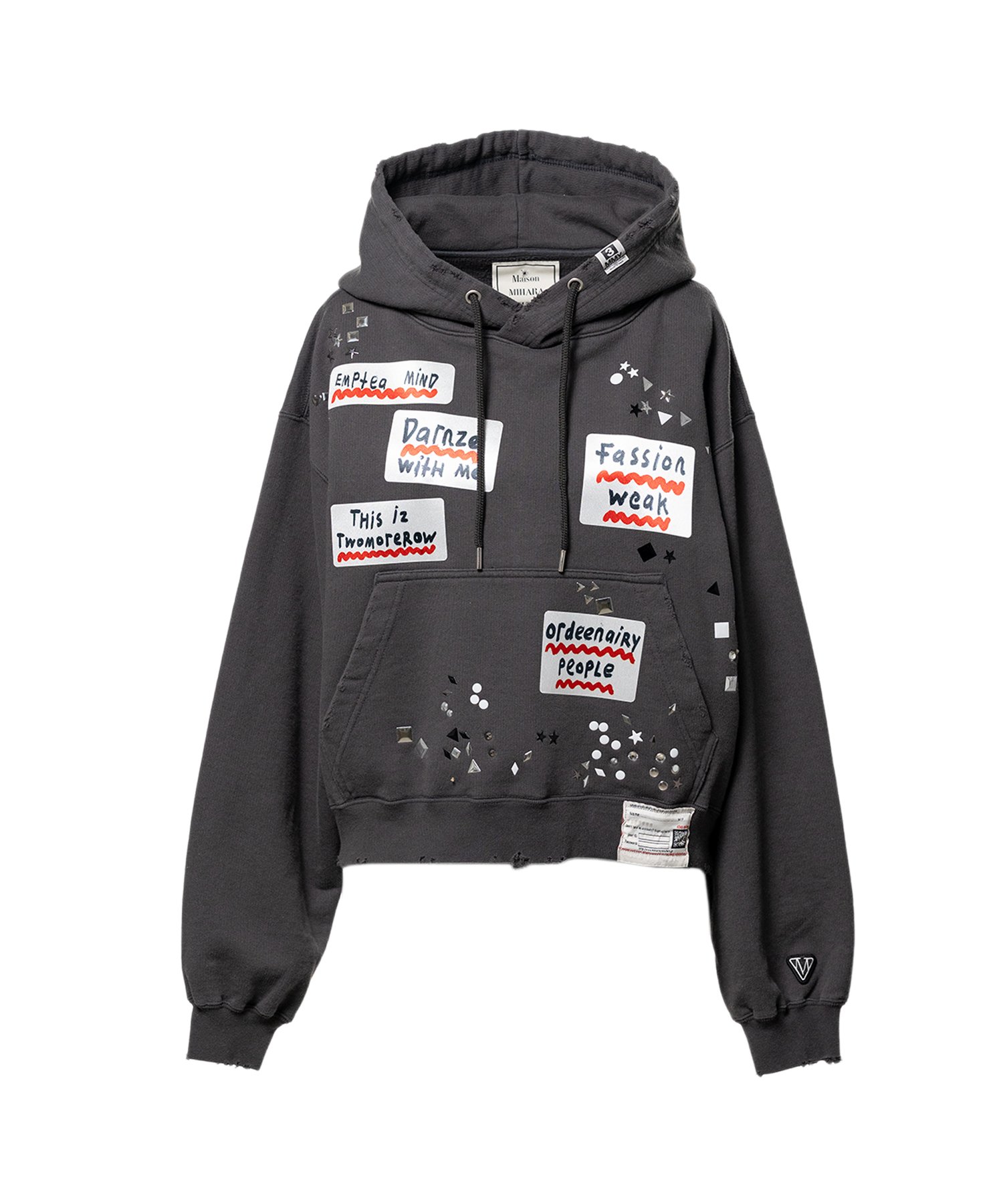 Embellished Sticker Hoodie