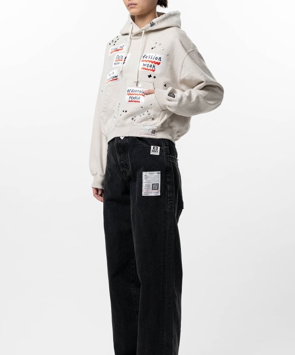 Embellished Sticker Hoodie