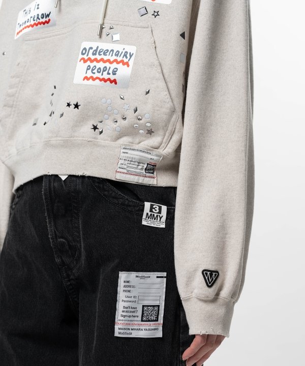 Embellished Sticker Hoodie
