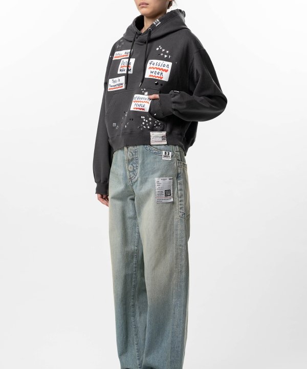 Embellished Sticker Hoodie