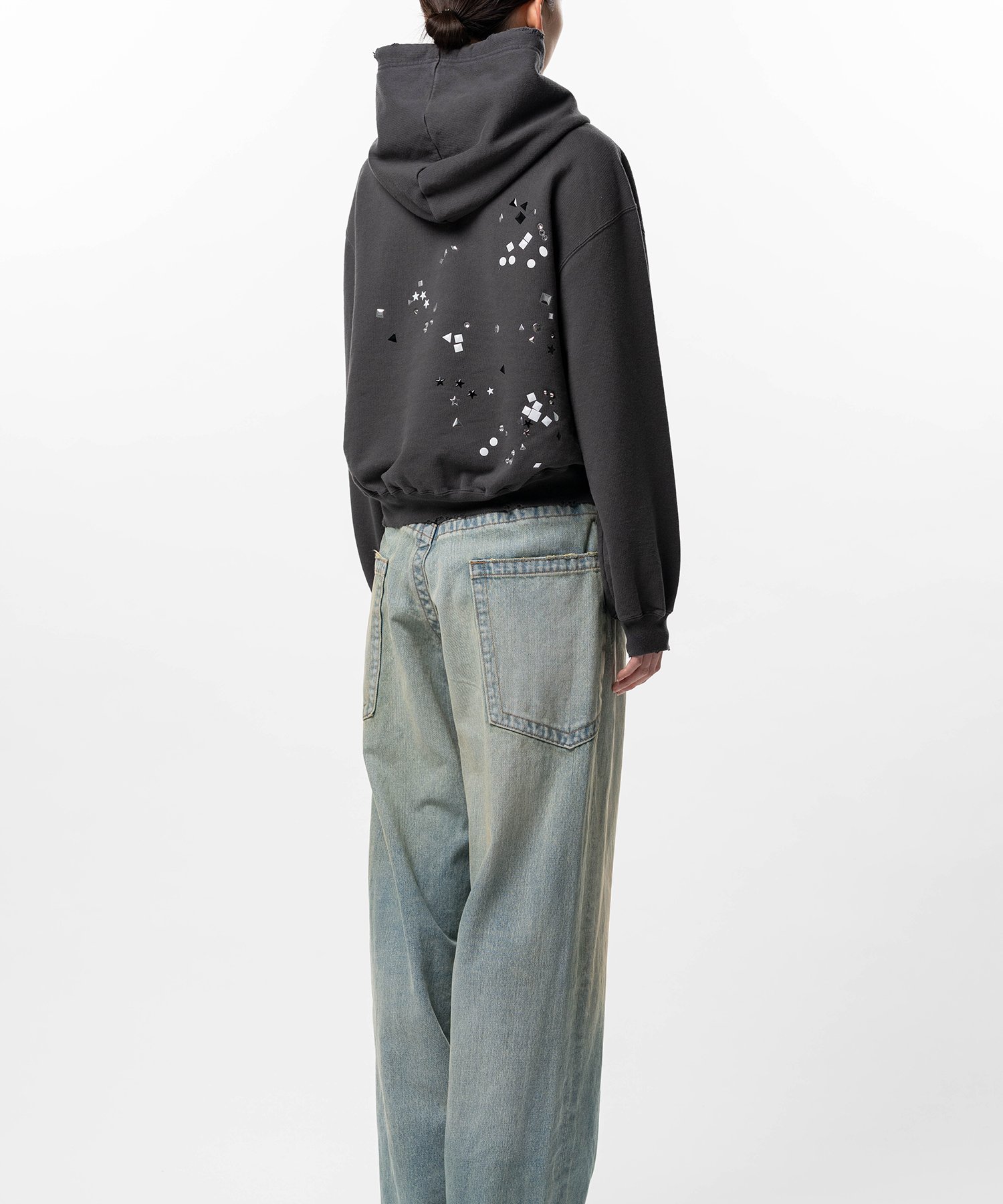 Embellished Sticker Hoodie