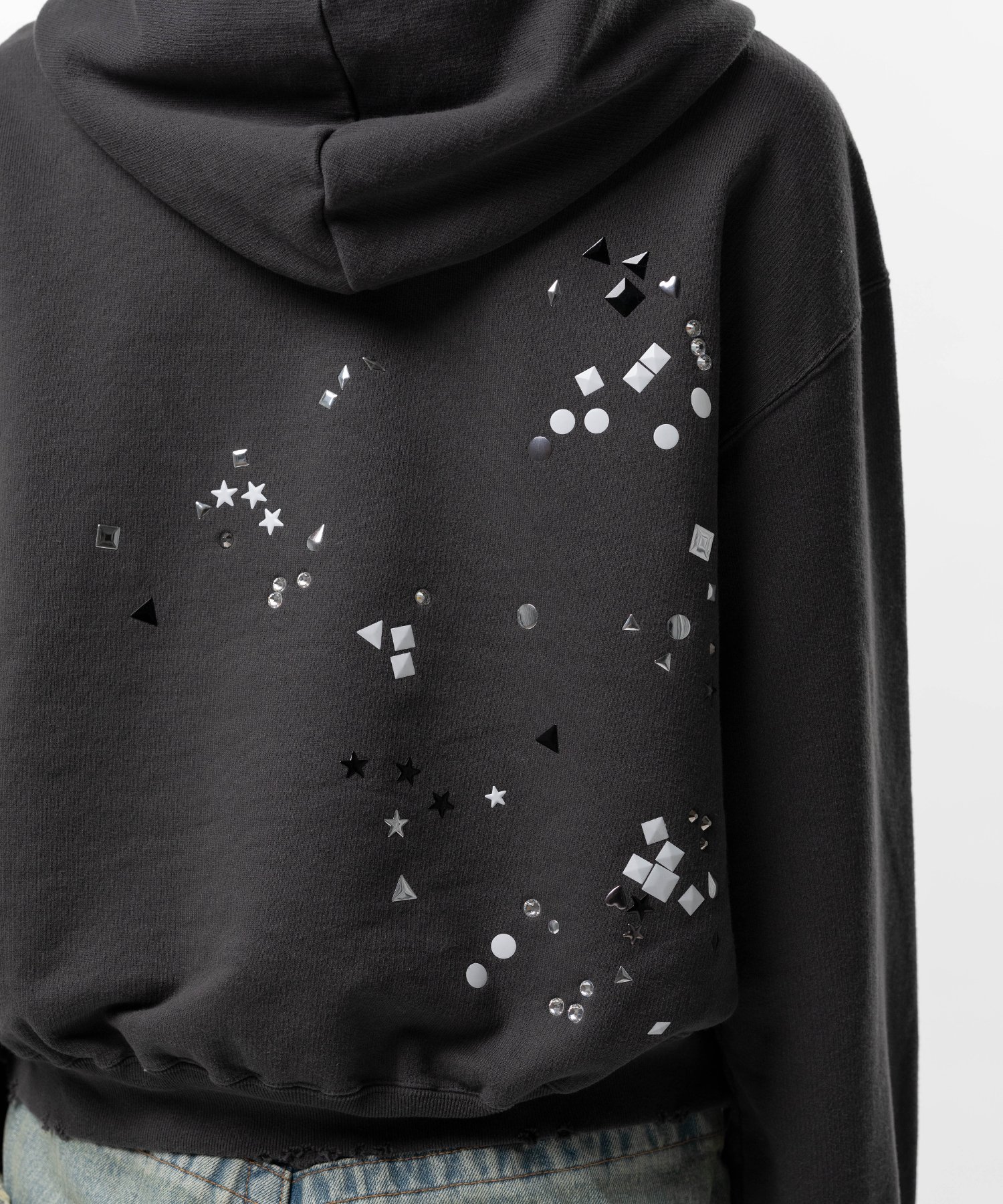 Embellished Sticker Hoodie