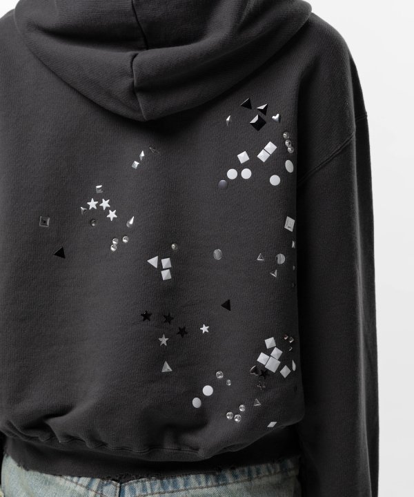 Embellished Sticker Hoodie