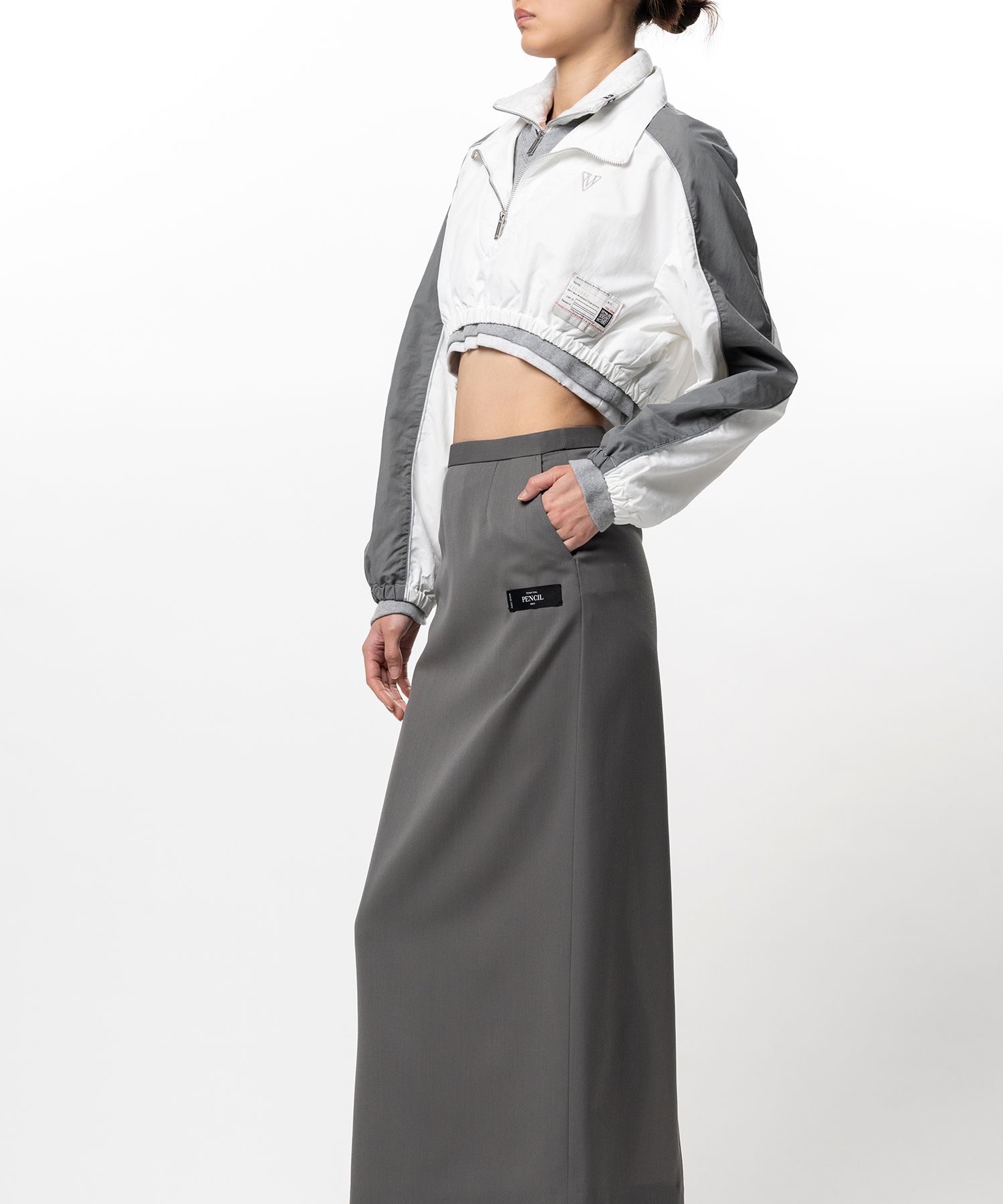 Triple Layered Nylon Half-zip Jacket