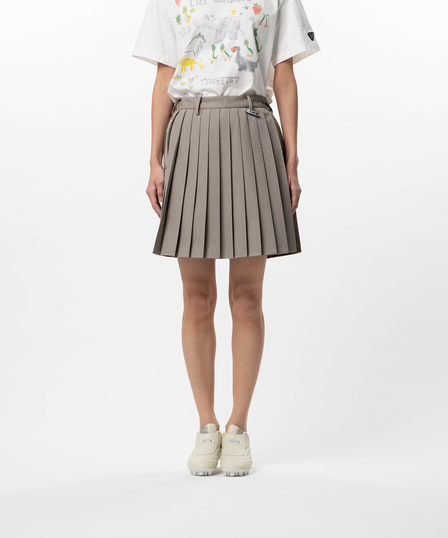 Front Back Combined Skirted Pants