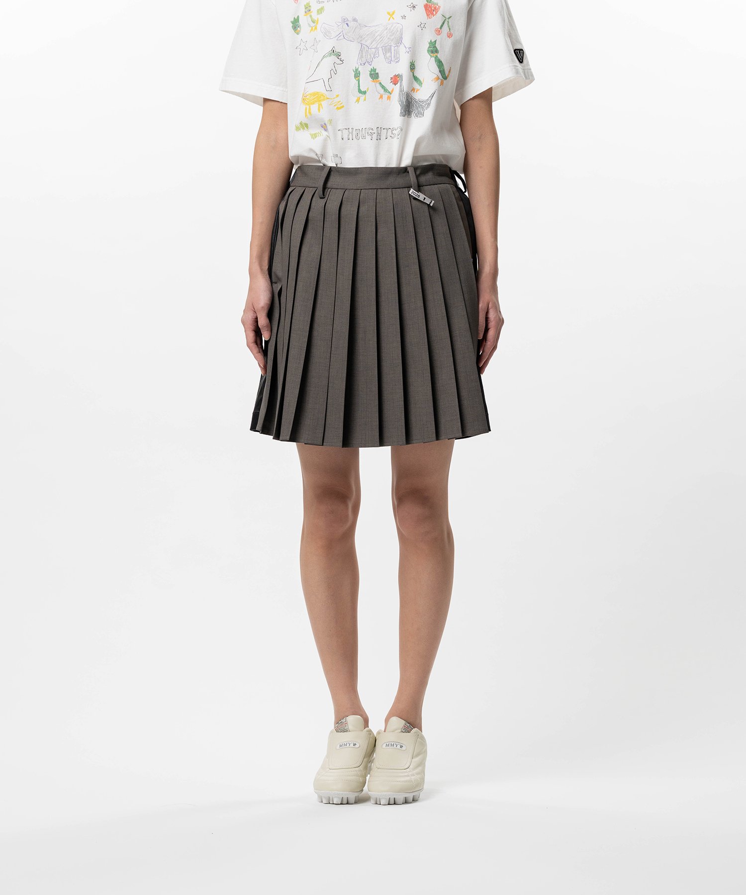 Front Back Combined Skirted Pants