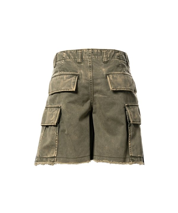 Front Back Combined Denim Shorts