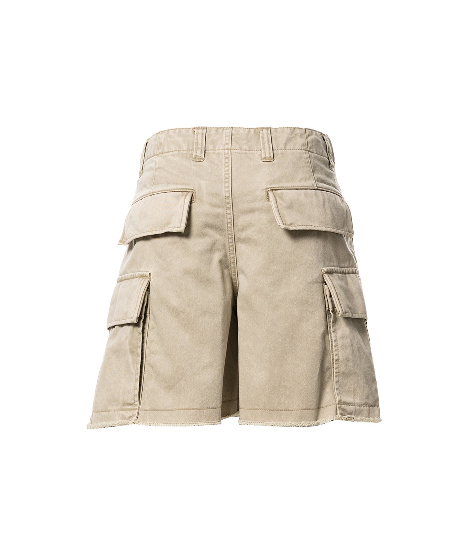 Front Back Combined Denim Shorts