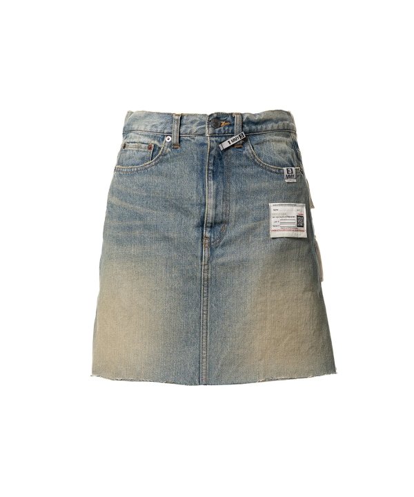Front Back Combined Denim Shorts