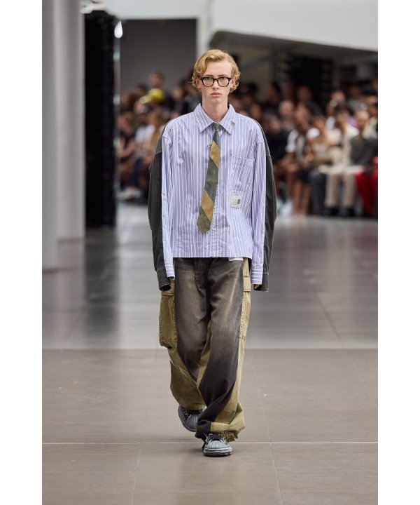 Front Back Combined Denim Pants