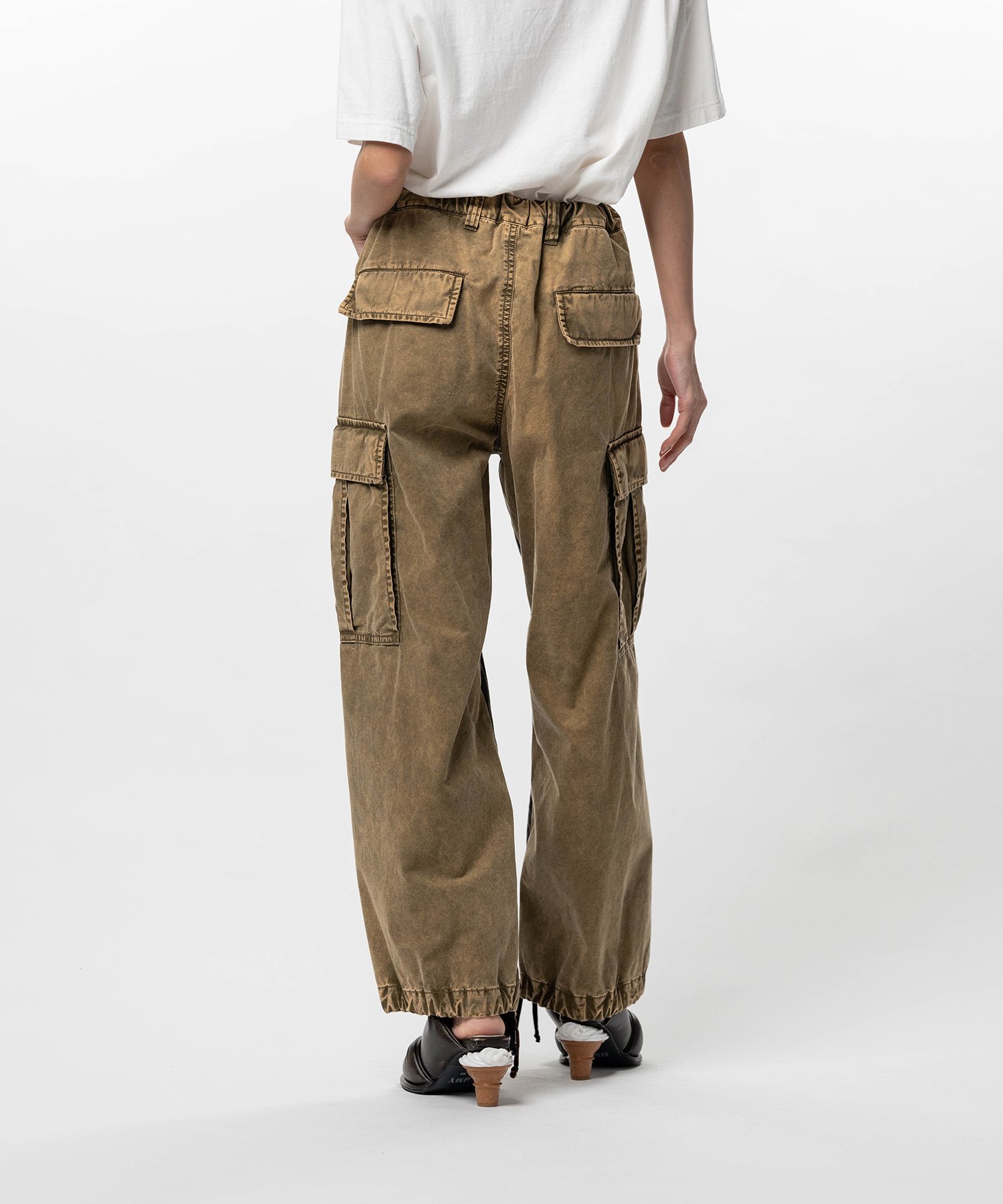 Front Back Combined Denim Pants