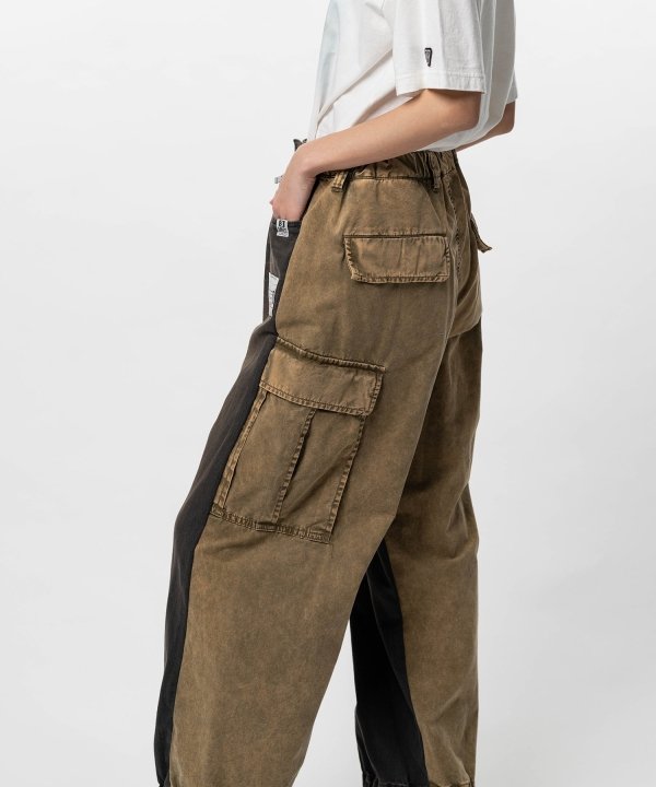 Front Back Combined Denim Pants