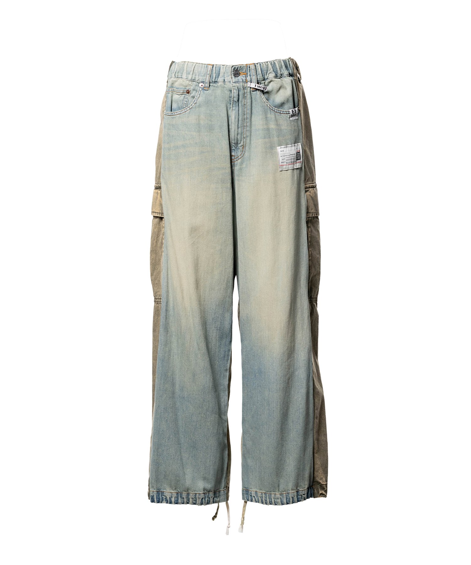 Front Back Combined Denim Pants