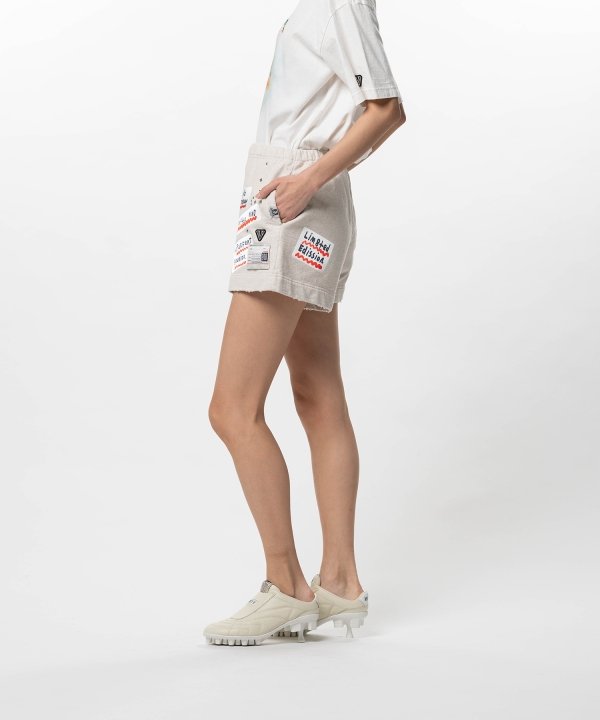 Embellished Sticker Sweat Shorts